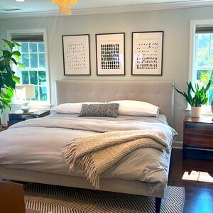 Brooklinen Luxe Sateen Flat & Fitted Sheet Set in Grey | King